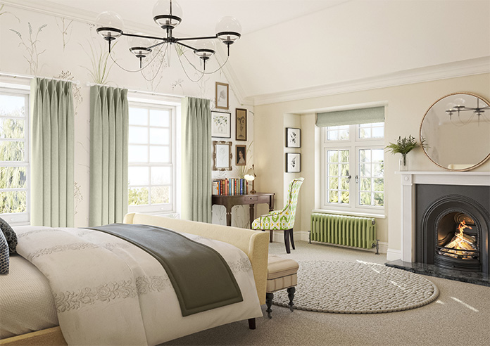 Delicate Chevron, Apple - Made to Measure Curtains - Image 8